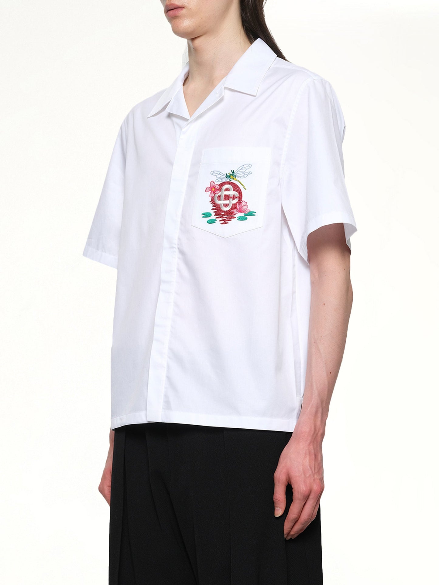 CASABLANCA Dragonfly Floral Shirt (White)