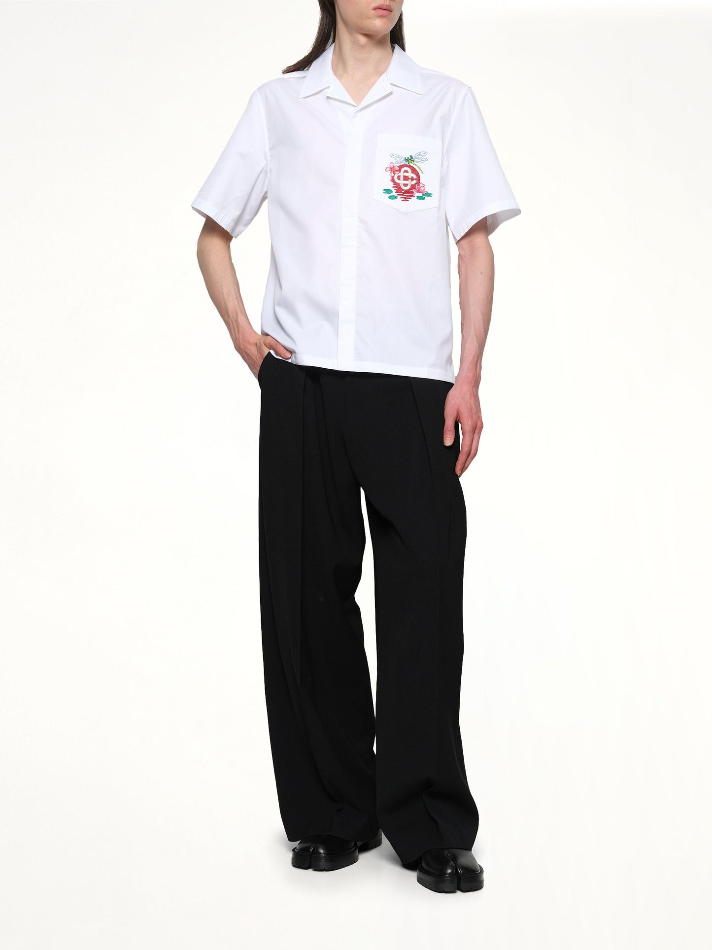 CASABLANCA Dragonfly Floral Shirt (White)