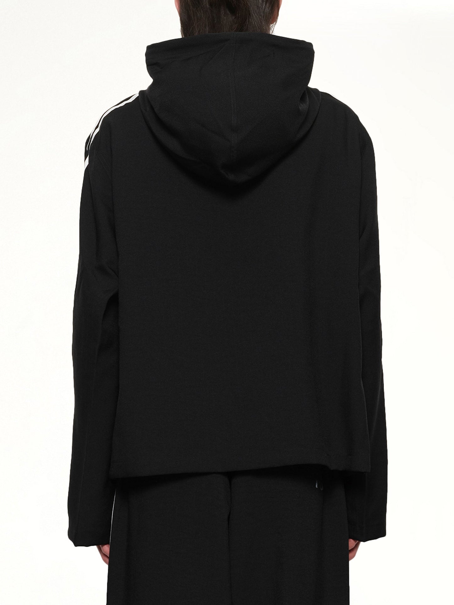 Y-3 Hooded Track Top 3-Stripes (Black)