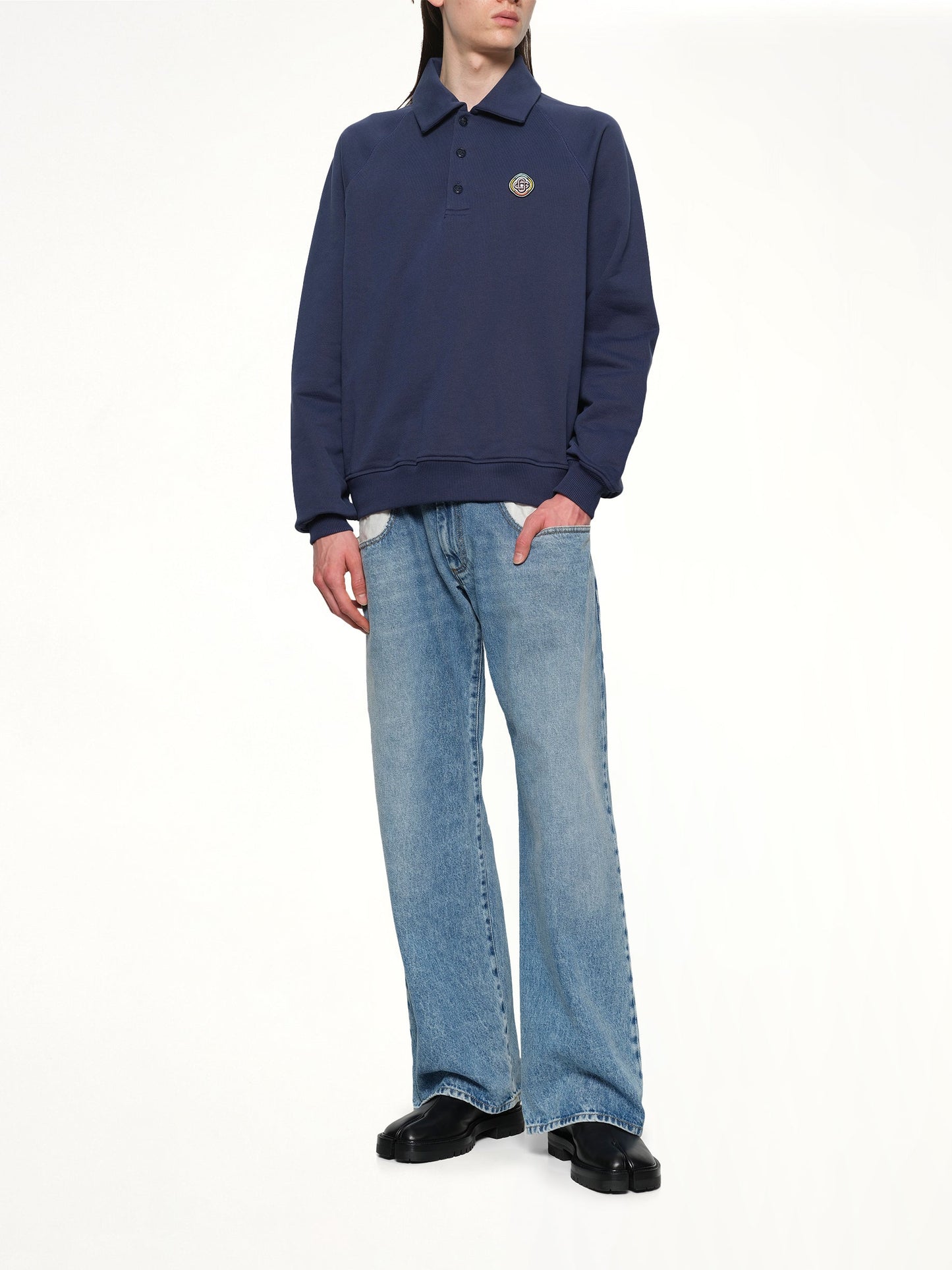 CASABLANCA Collar Sweatshirt (Navy)