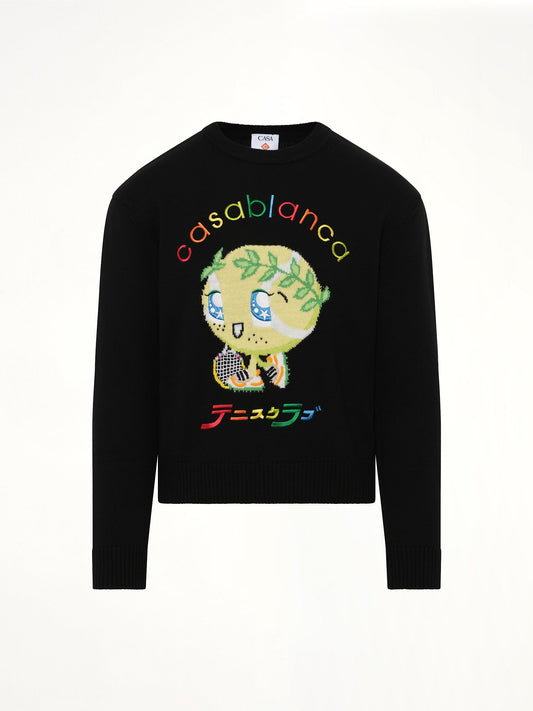 CASABLANCA Kawaii Tennis Boy Knit Sweater (Black)