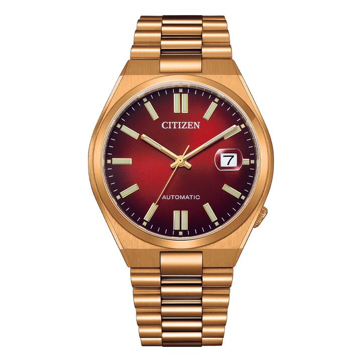 Image of Watches. Productname: Citizen Tsuyosa Red and Rose Gold Automatic Watch NJ0153-82X in Watch colour by brand - Citizen