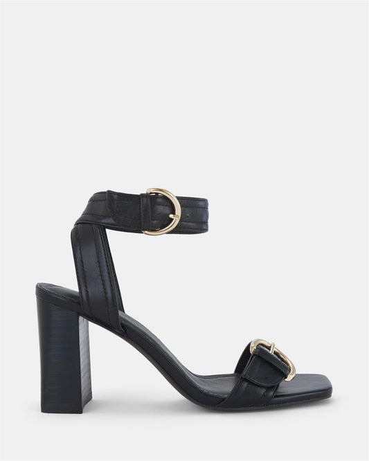 Image of Sandals. Product name - Lighthouse Women's Strappy High Heel BLACK Novo Sandals in Black colour by brand - NOVO