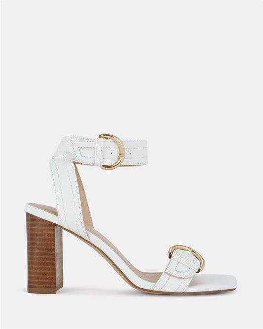 Image of Sandals. Product name - Lighthouse Women's Strappy High Heel WHITE Novo Sandals in White colour by brand - NOVO
