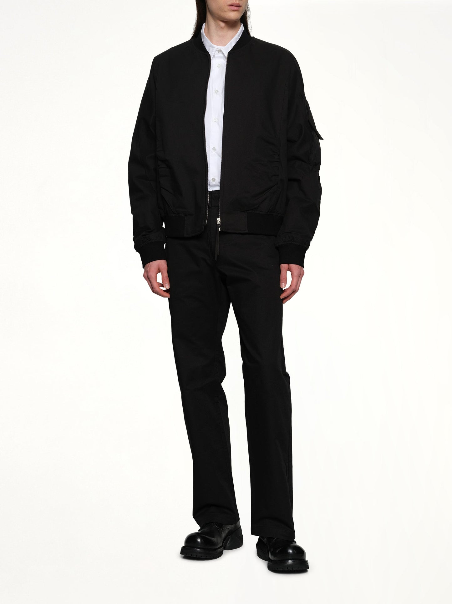 POST ARCHIVE FACTION Shirring Bomber (Black)