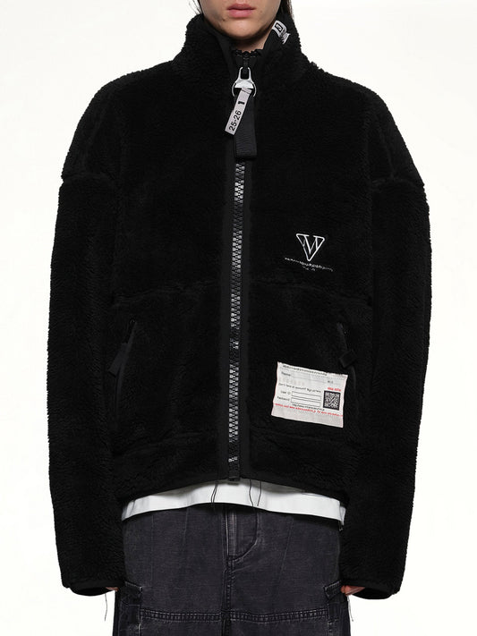 Image of Coats & Jackets. Productname: MAISON MIHARA YASUHIRO Amateur Sewn Like Boa Jacket in BLACK colour by brand - MAISON MIHARA YASUHIRO