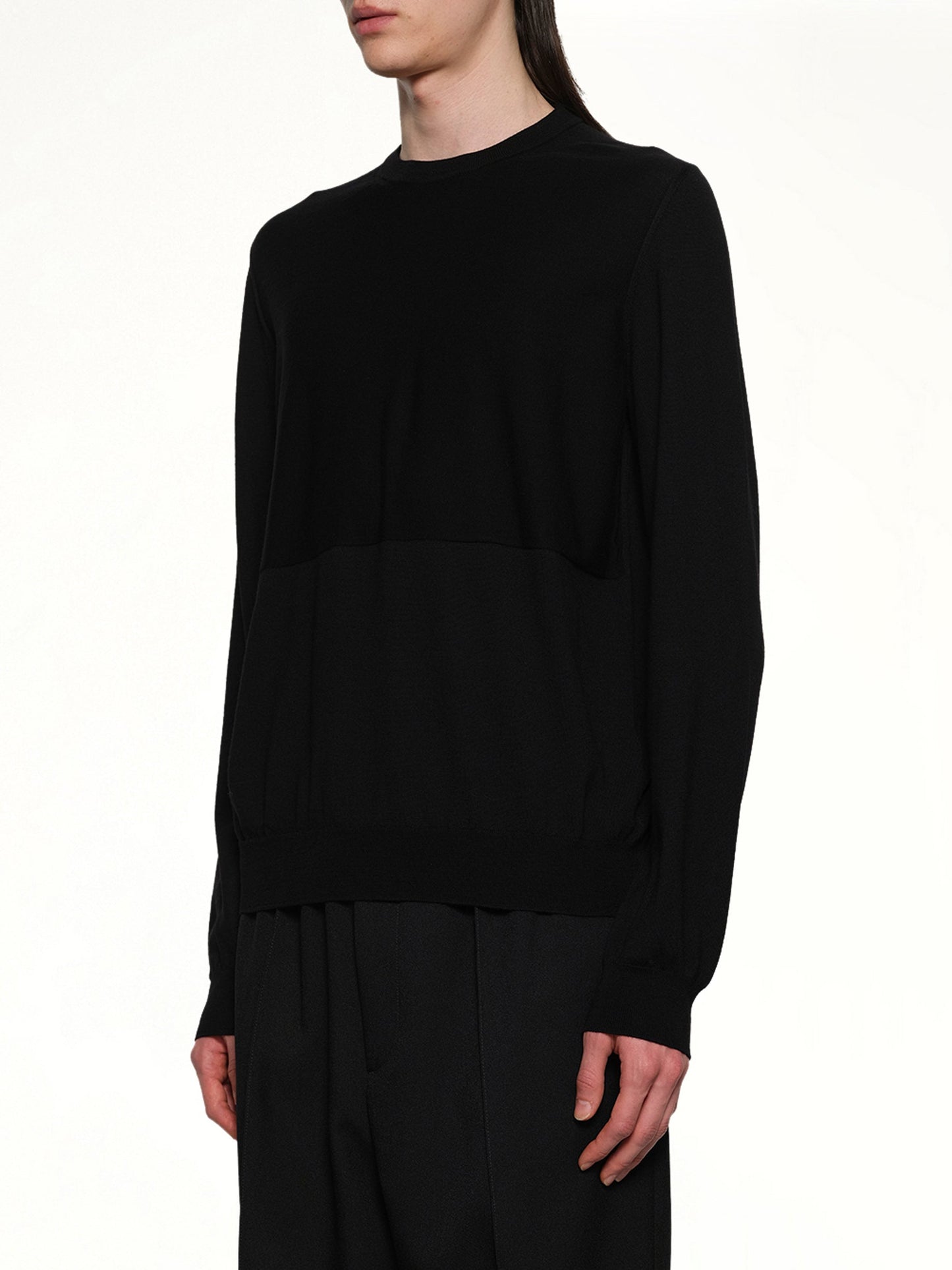JIL SANDER Superfine Merino Wool Sweater (Black)