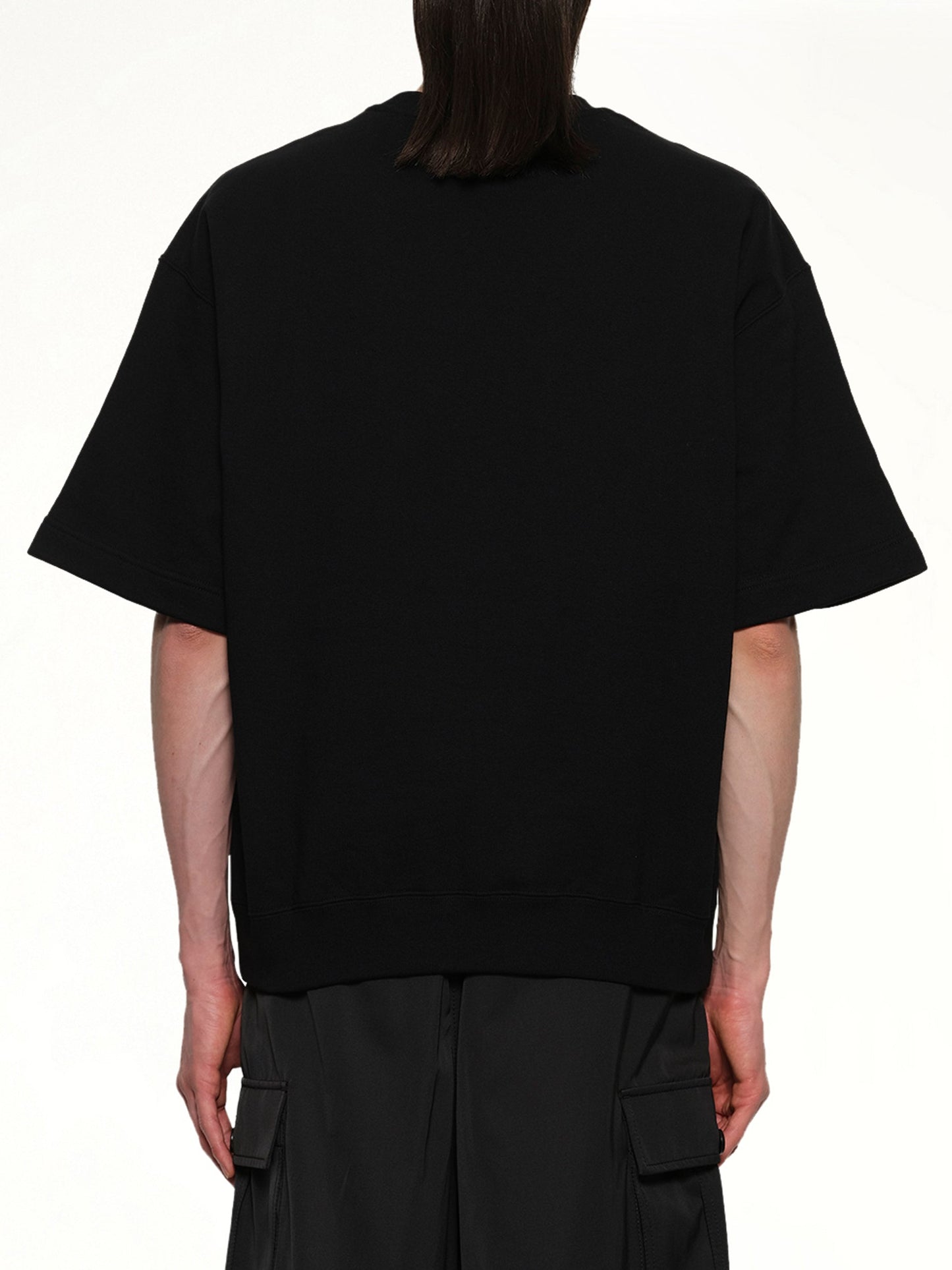 JIL SANDER Crewneck Short Sleeve Sweatshirt (Black)