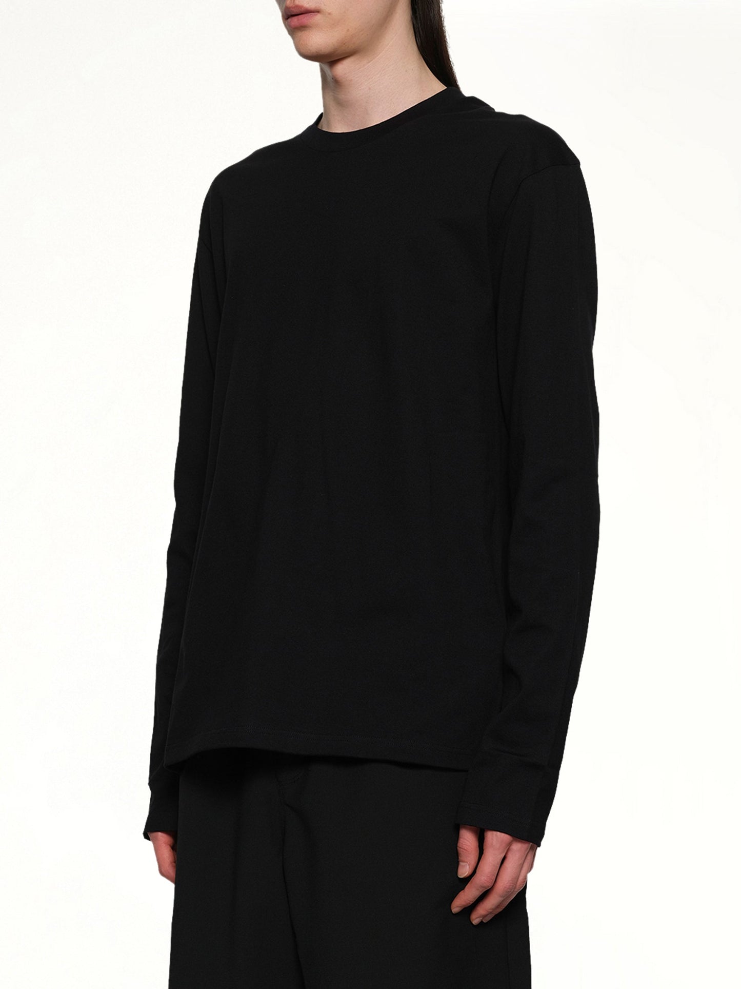 JIL SANDER Long Sleeve Logo T-Shirt (Black)