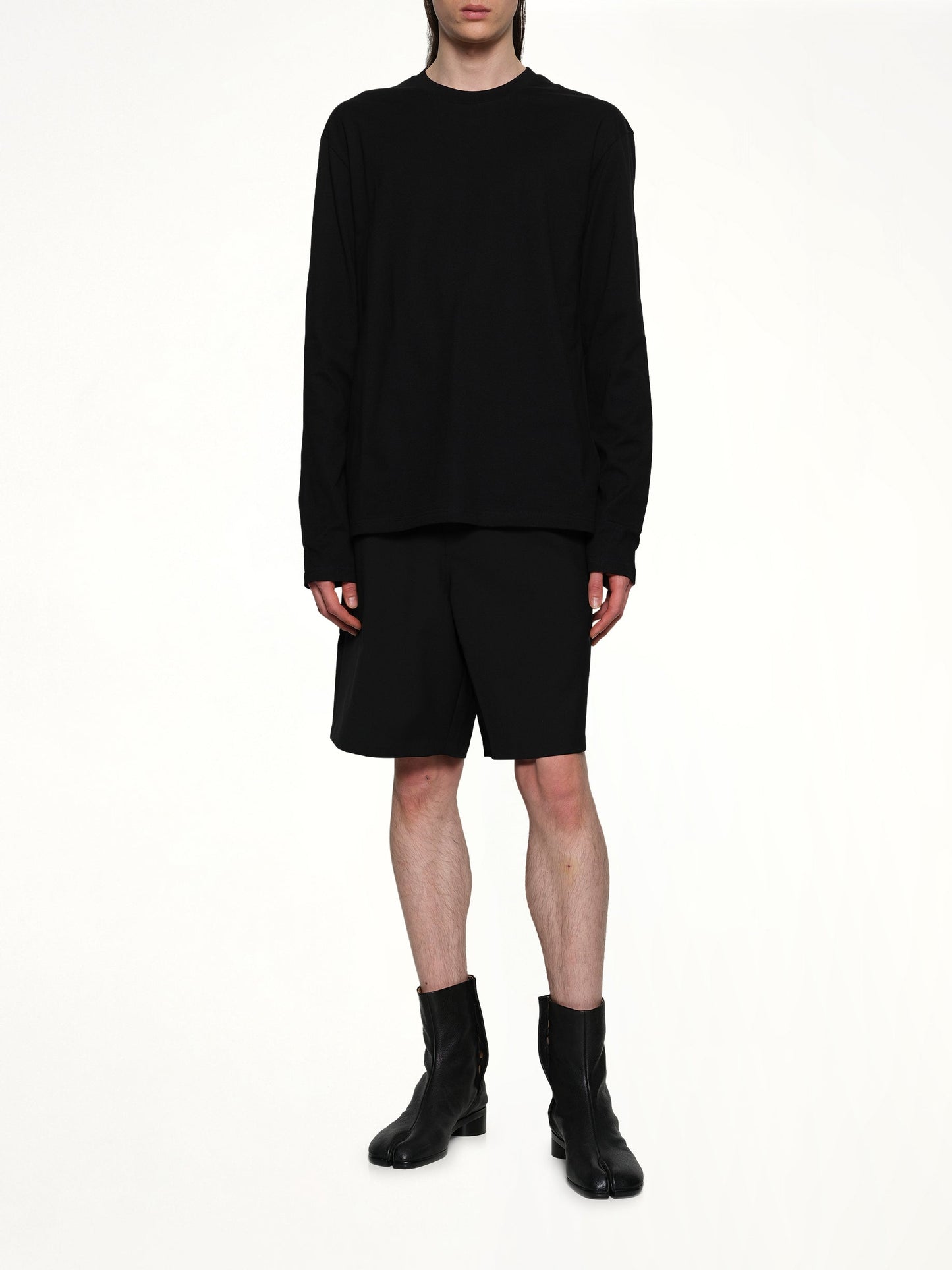 JIL SANDER Long Sleeve Logo T-Shirt (Black)