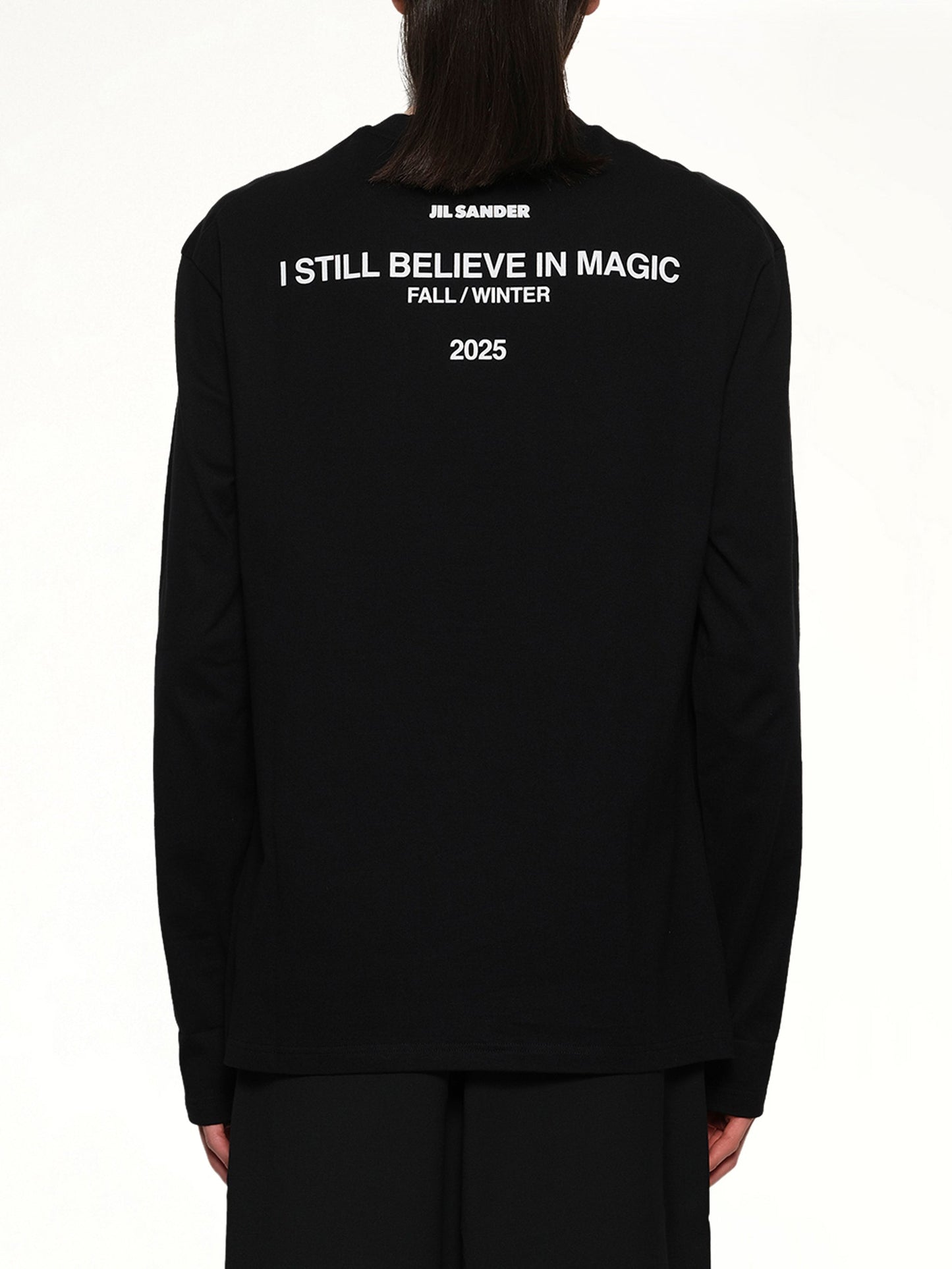 JIL SANDER Long Sleeve Logo T-Shirt (Black)