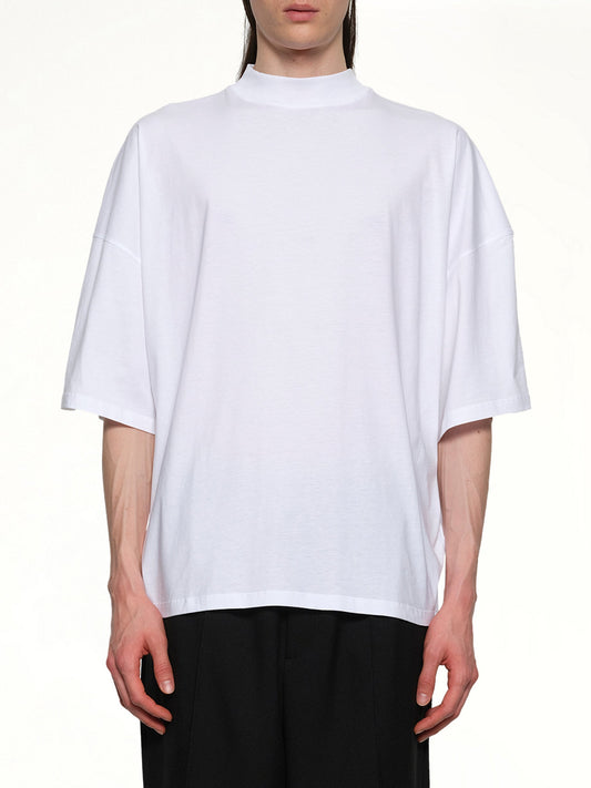 Image of T-Shirts. Productname: JIL SANDER Mock Neck T-Shirt in White colour by brand - JIL SANDER