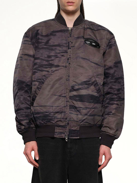 Image of Coats & Jackets. Productname: DIESEL J-KEPES-DLBZ Jacket in Black/Dark Grey colour by brand - DIESEL