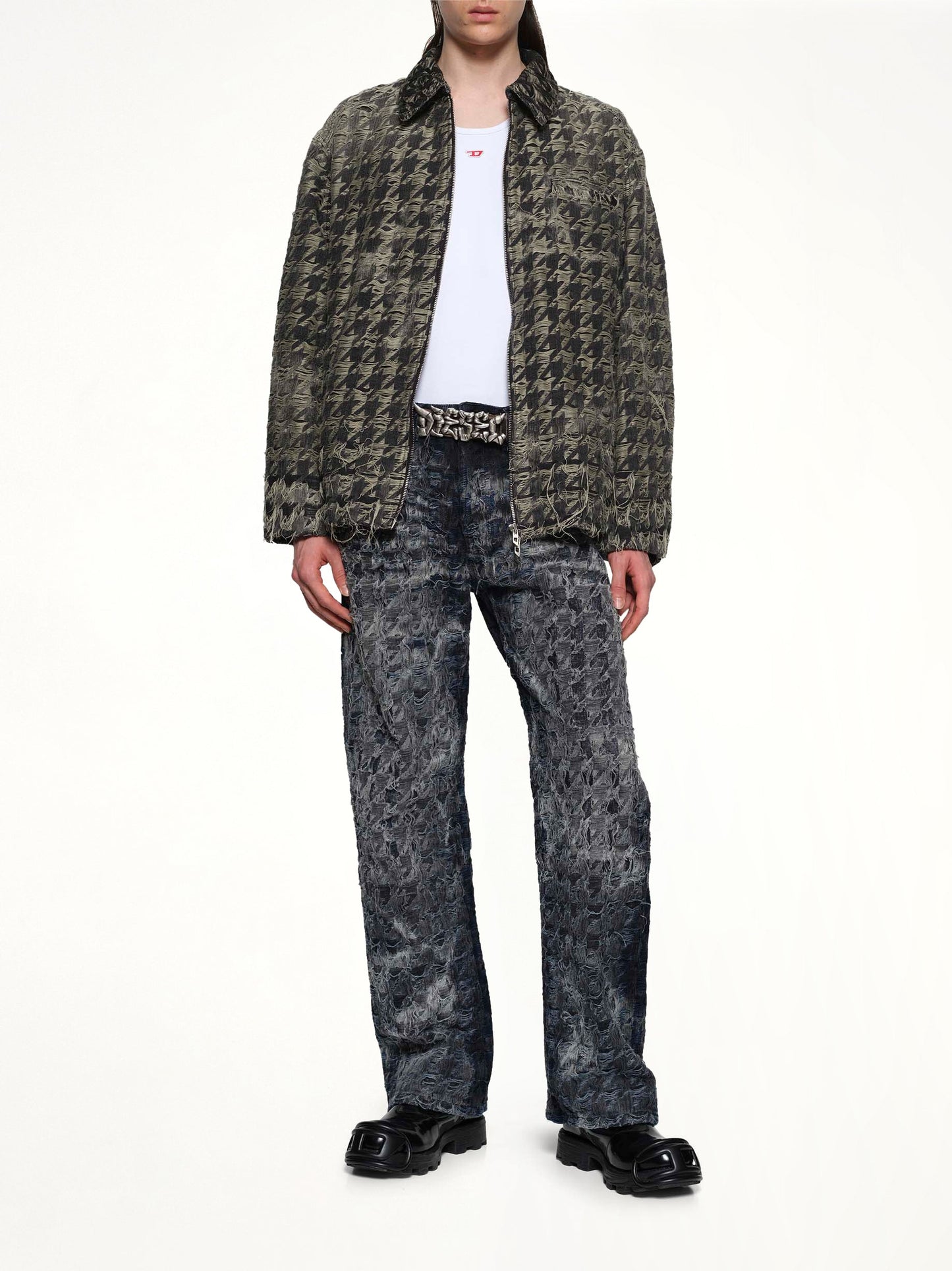 DIESEL D-ELMO-FSH Runway Denim Jacket (Black)