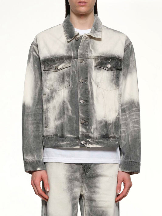 Image of Coats & Jackets. Product name - Washed Doves Denim Jacket in White colour by brand - KIDSUPER
