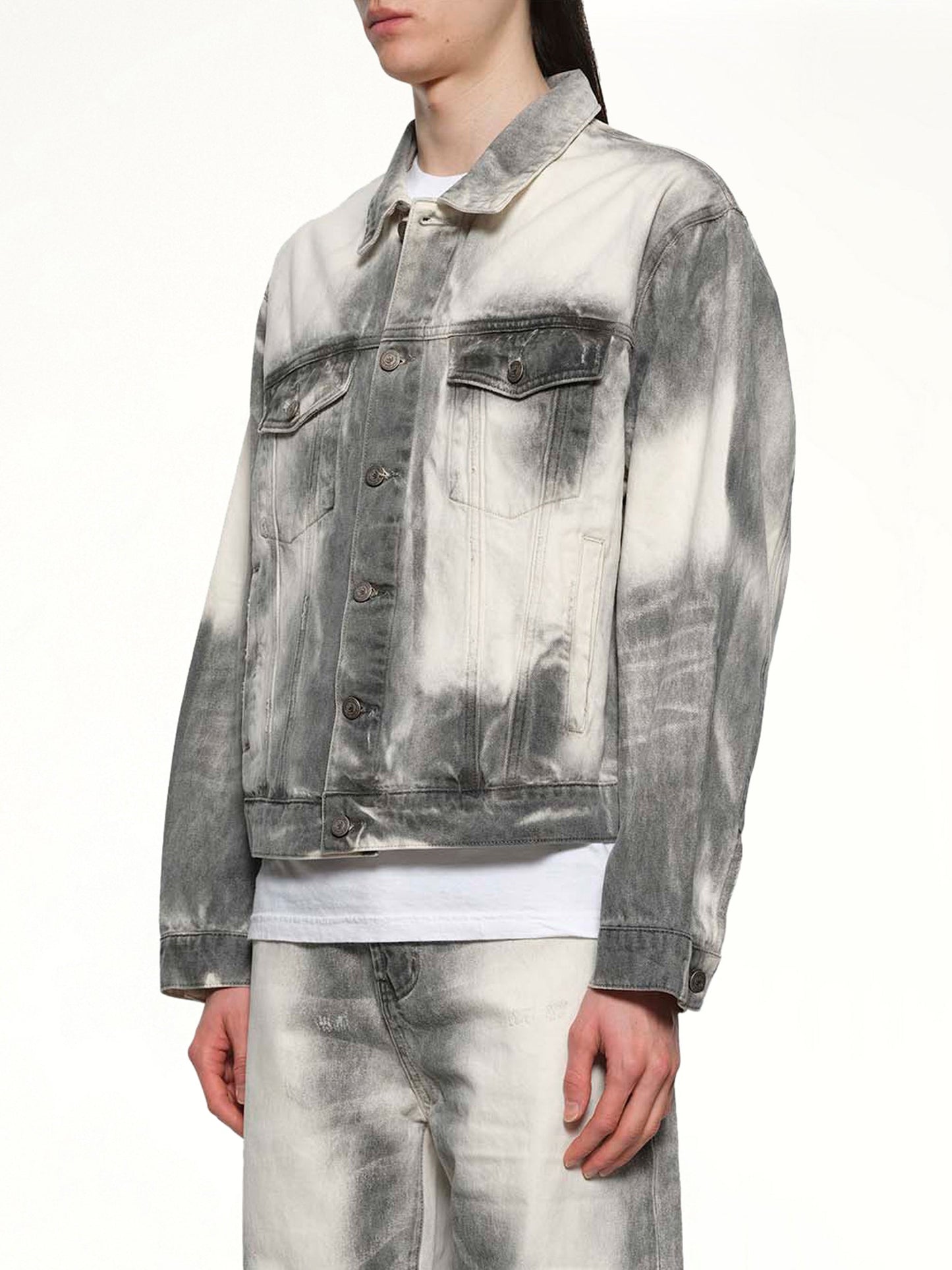 KIDSUPER Washed Doves Denim Jacket (White)