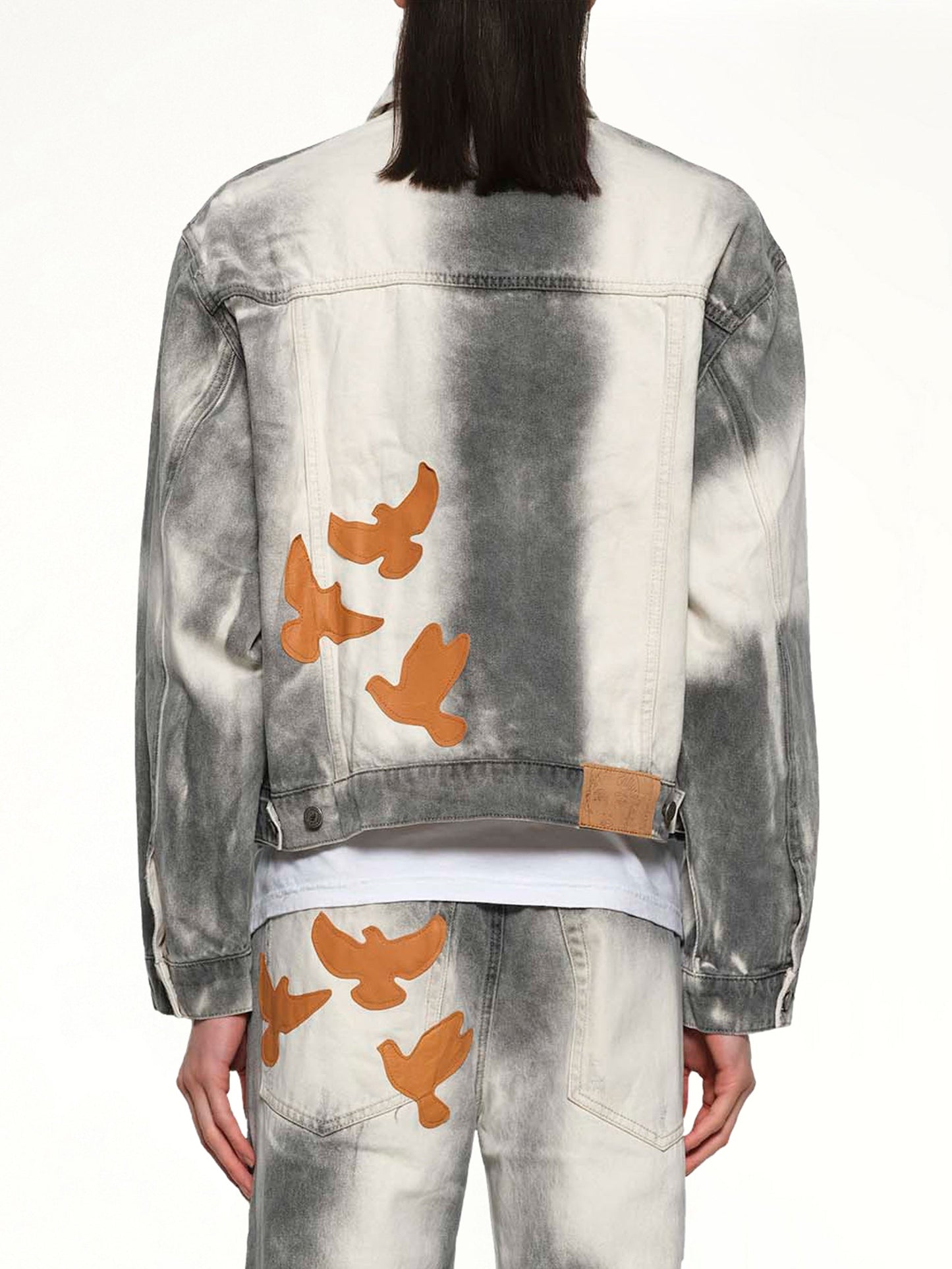 KIDSUPER Washed Doves Denim Jacket (White)