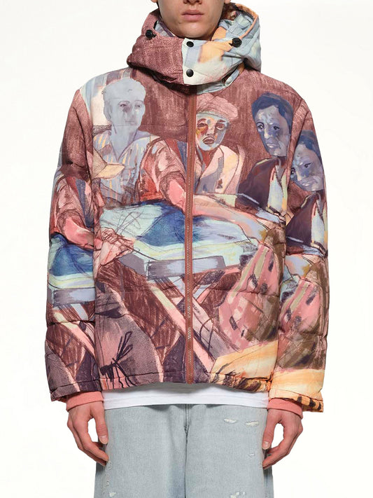 Image of Coats & Jackets. Productname: Domino Player Puffer Jacket in Multicolour colour by brand - KIDSUPER