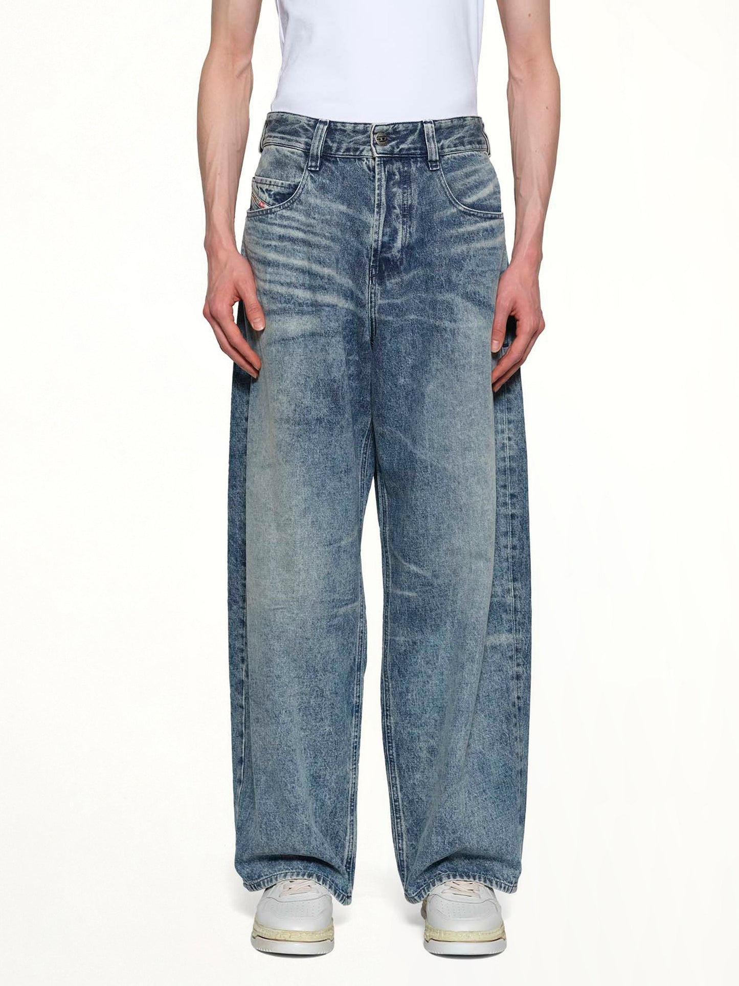 Image of Jeans. Productname: DIESEL 1997 D-ENIM-M-FSH Runway Jeans in Blue colour by brand - DIESEL