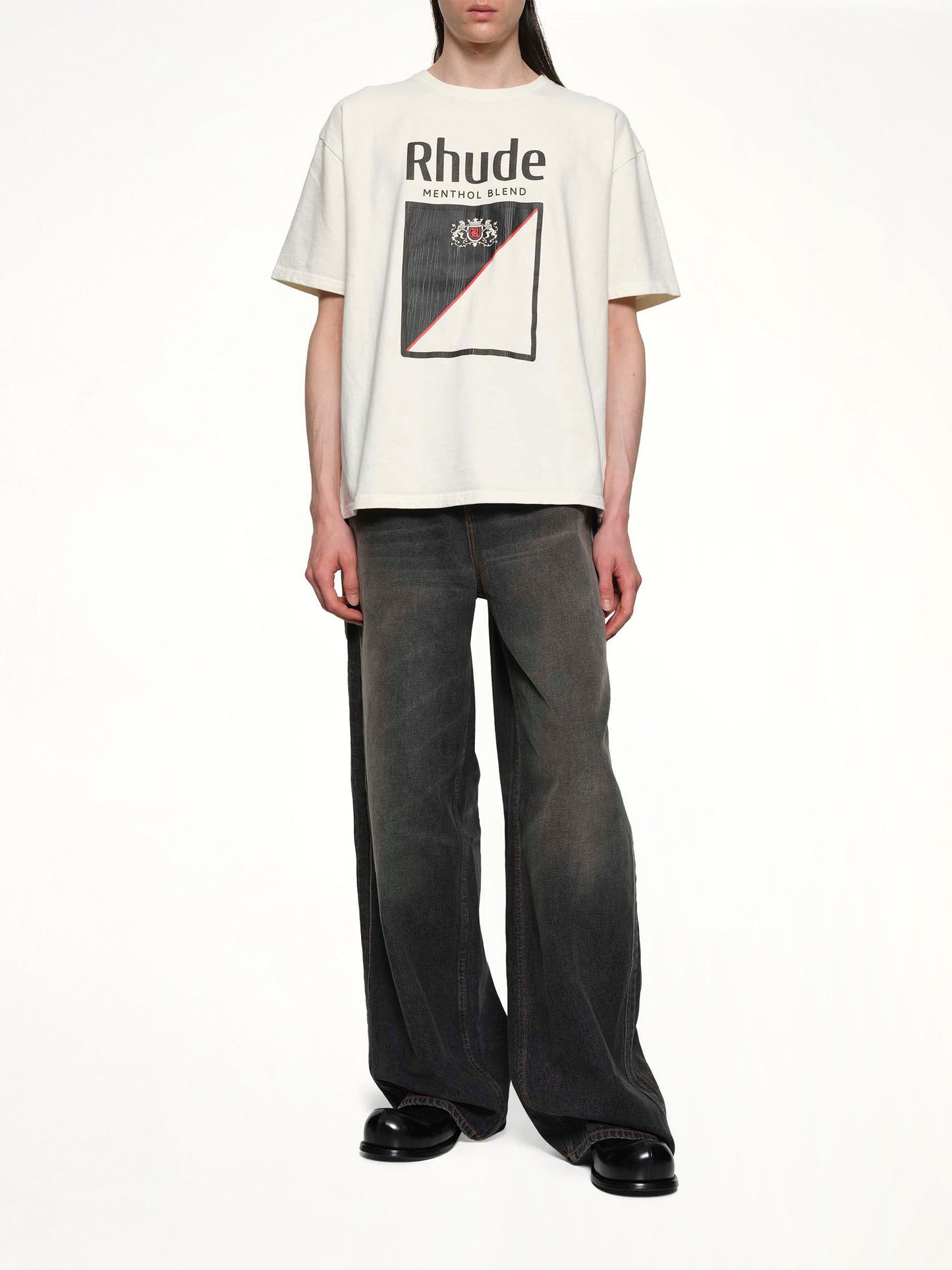 RHUDE Wide Leg Traxedo Denim (Black)