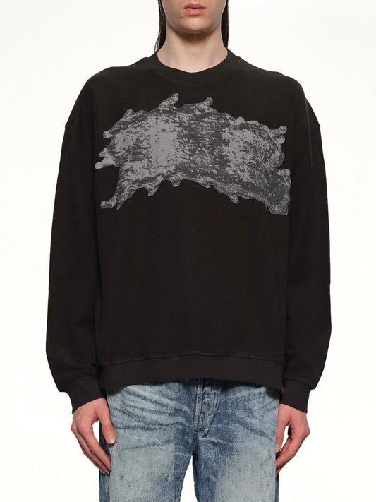 Image of a model wearing Outerwear. Productname: DIESEL S-VALENTIN-JMBV Sweatshirt in Grey colour by brand - DIESEL