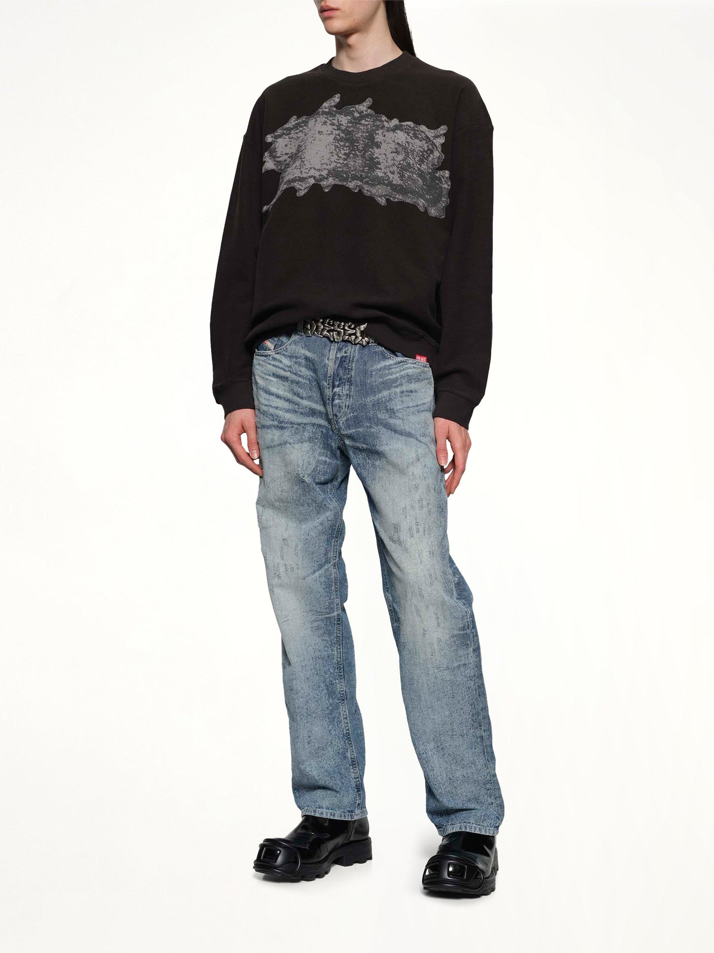 DIESEL S-VALENTIN-JMBV Sweatshirt (Grey)