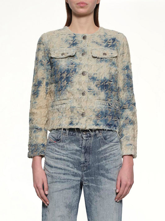 Image of Coats & Jackets. Productname: DIESEL DE-GRAFY-FSH Runway Jacket in Blue colour by brand - DIESEL