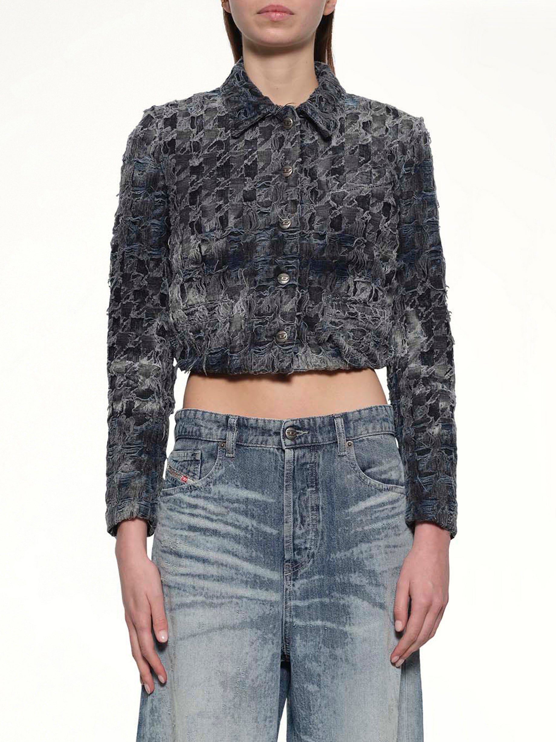 Image of Coats & Jackets. Productname: DIESEL DE-URSY-FSH Denim Jacket in Blue colour by brand - DIESEL
