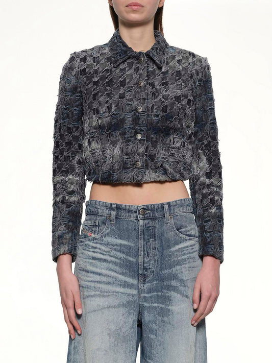 Image of Coats & Jackets. Productname: DIESEL DE-URSY-FSH Denim Jacket in Blue colour by brand - DIESEL