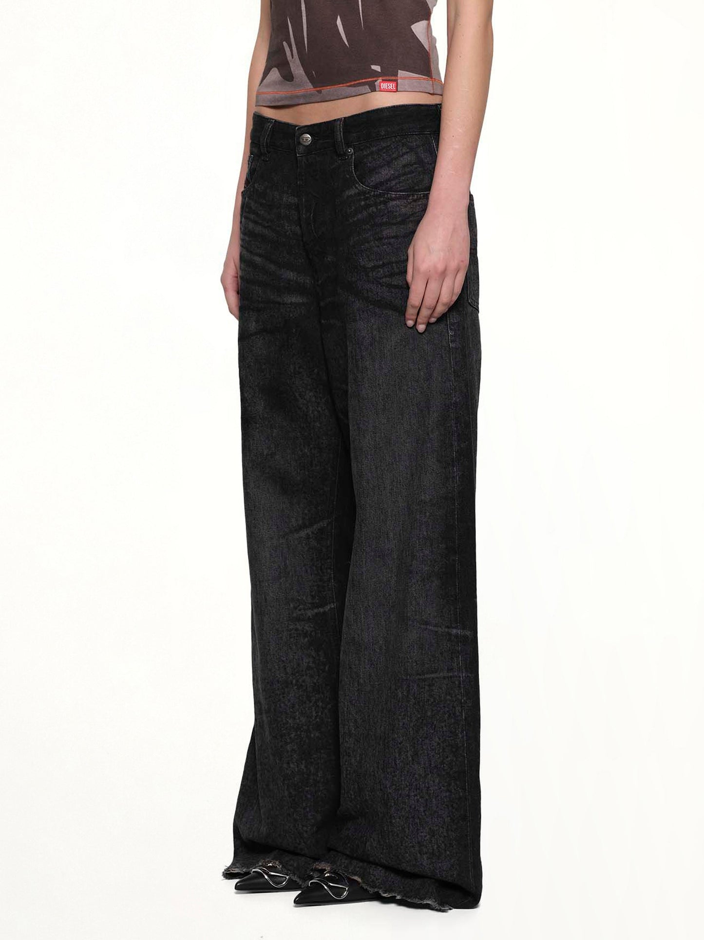 DIESEL 1996 D-SIRE-FSH1 Wide Jeans (Black)