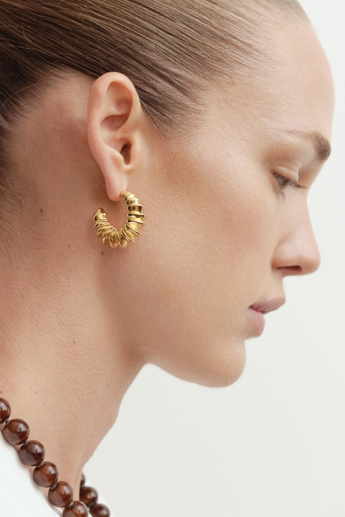Reliquia Jewellery Mari Hoop Earrings (Gold)