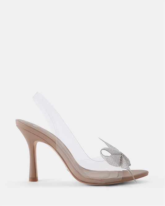 Image of Heels. Product name - Positano Women's Evening Shoes CAMEL Novo Evening in Camel colour by brand - NOVO