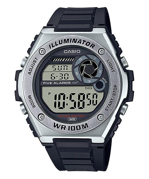 Image of Watches. Productname: Casio Silver Digital Watch MWD100HD-1A in Watch colour by brand - Casio