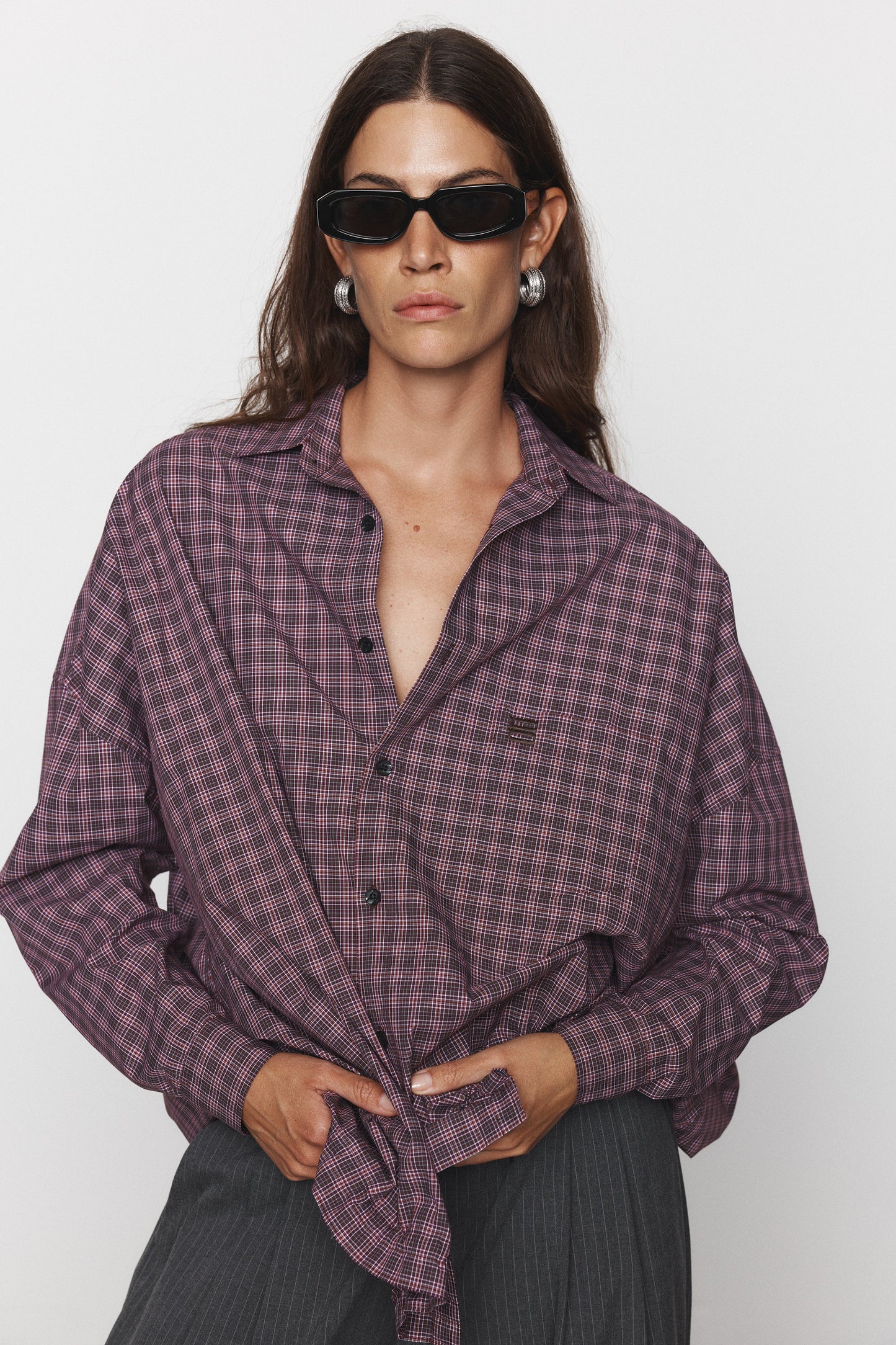 Blanca Studio Athena Shirt (Burgandy)