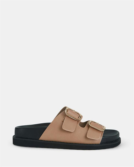 Image of Sandals. Product name - Sascha Women's Thongs ALMOND Novo Thongs in Almond colour by brand - NOVO
