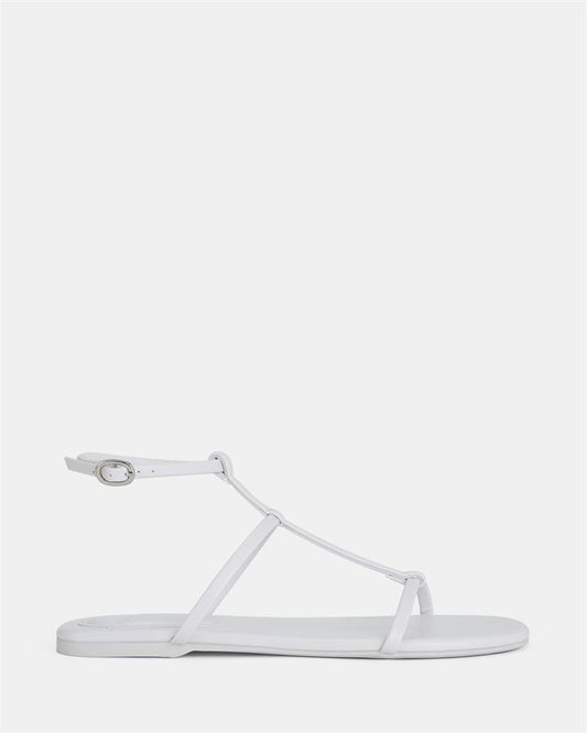 Image of Sandals. Product name - Tathra Women's Strappy Flat PORCELAIN Novo Sandals in Porcelain colour by brand - NOVO
