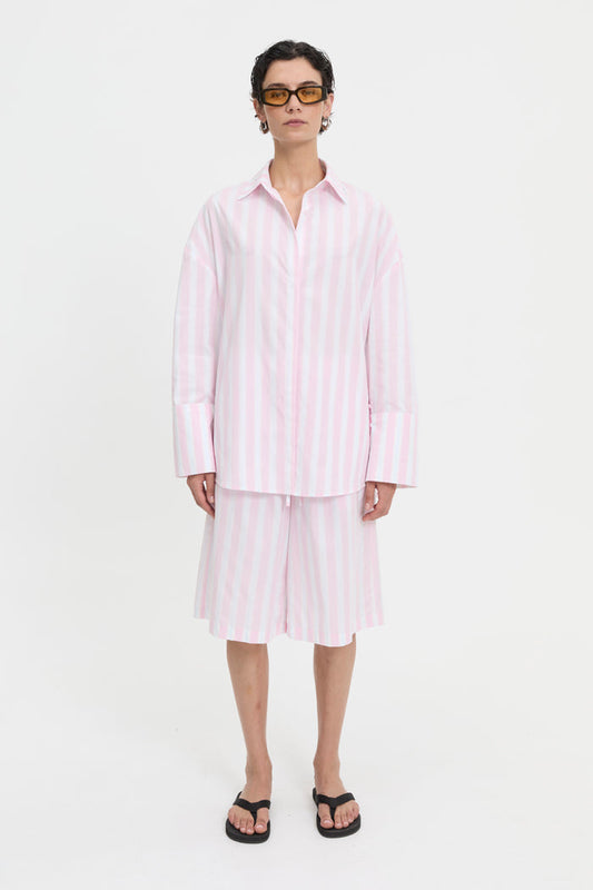 Image of Shirts. Product name - Giovanna Shirt Pink in Pink colour by brand - Blanca Studio