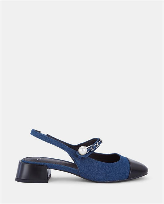 Image of Sandals. Product name - Zammy Women's Fast Fashion DENIM Novo Sandals in Denim colour by brand - NOVO