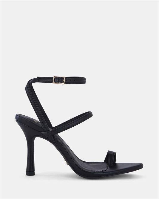 Image of Sandals. Product name - Yessy Women's Strappy High Heel BLACK Novo Sandals in Black colour by brand - NOVO