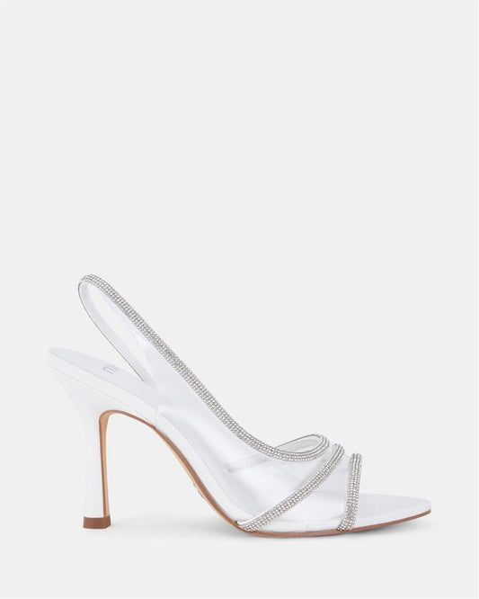 Image of Heels. Product name - Zonky Women's Evening Shoes WHITE Novo Evening in White colour by brand - NOVO