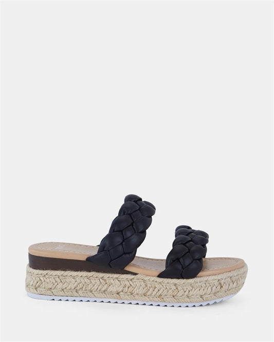 Image of Boots. Product name - Buster Women's Wedge BLACK Novo Wedges in Black colour by brand - NOVO