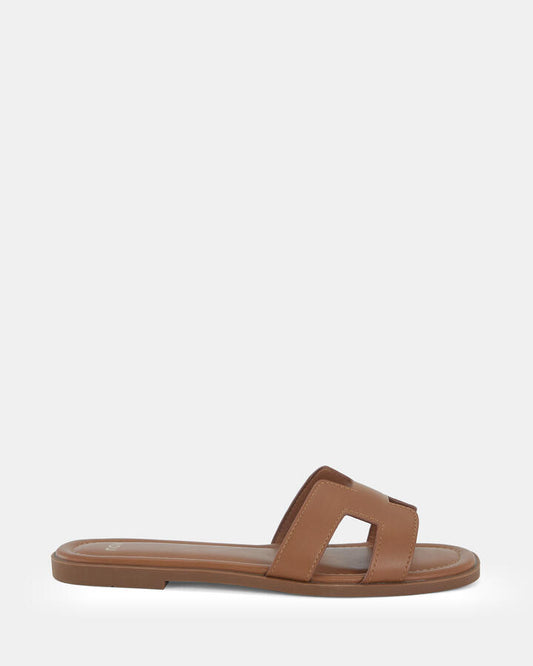 Image of Sandals. Product name - Sachie Women's Thongs CARAMEL Novo Thongs in Caramel colour by brand - NOVO