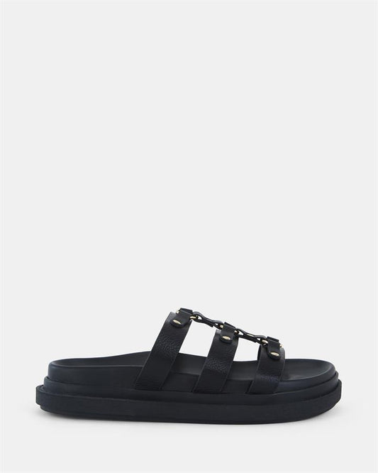 Image of Sandals. Product name - Siracusa Women's Thongs BLACK Novo Thongs in Black colour by brand - NOVO