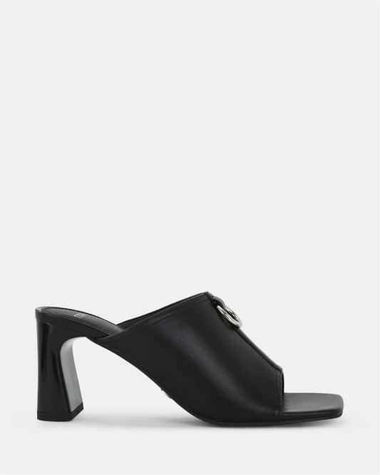 Image of Sandals. Product name - Frodo Women's Peep Toe BLACK Novo Sandals in Black colour by brand - NOVO