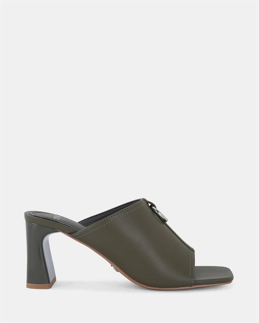 Image of Sandals. Product name - Frodo Women's Peep Toe KHAKI Novo Sandals in Khaki colour by brand - NOVO
