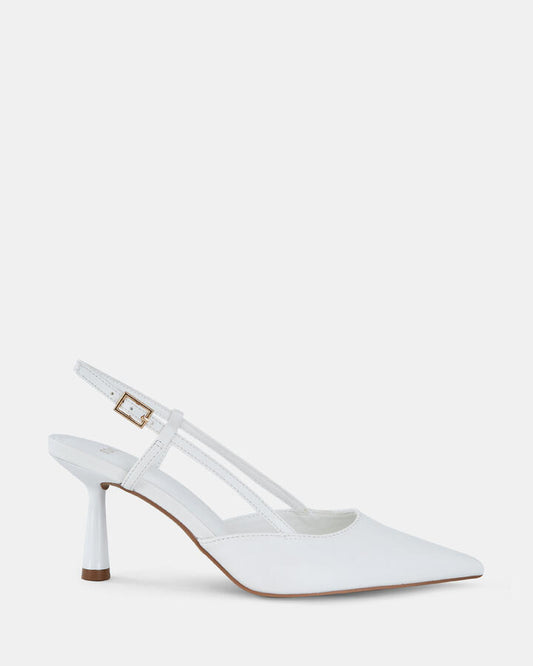 Image of Shoes. Product name - Isnello Women's Court High Heel WHITE Novo Court in White colour by brand - NOVO