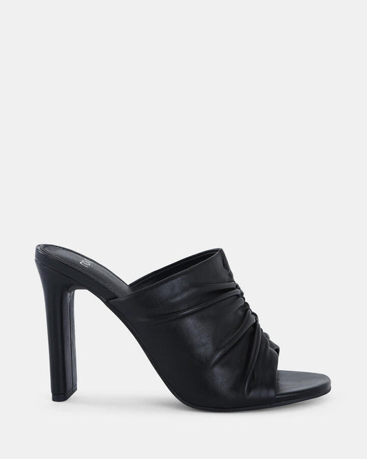 Image of Sandals. Product name - Freeza Women's Peep Toe BLACK Novo Sandals in Black colour by brand - NOVO