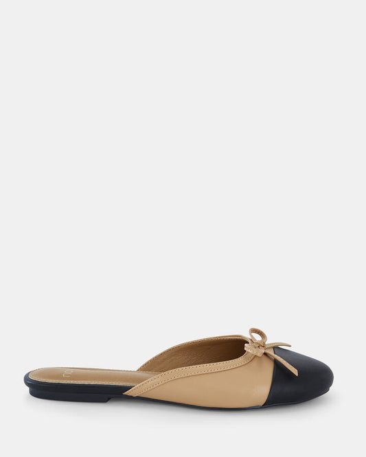 Image of Flats. Product name - Chieti Women's Casual Flat Closed SAND MULTI Novo Casual in Sand Multi colour by brand - NOVO