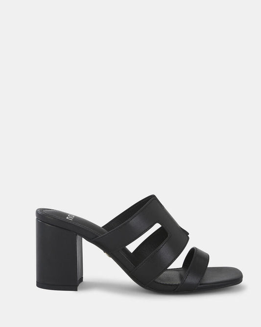 Image of Sandals. Product name - Freddy Women's Peep Toe BLACK Novo Sandals in Black colour by brand - NOVO