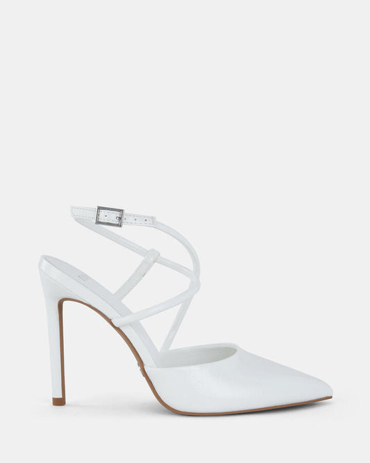 Image of Shoes. Product name - Izano Women's Court High Heel WHITE Novo Court in White colour by brand - NOVO